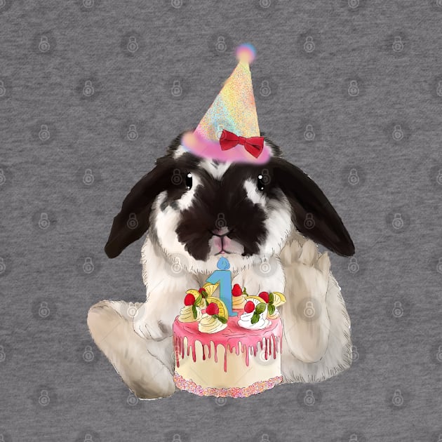 Chio First Birthday _ Holland Lop Rabbit Broken Black Color _ Bunniesmee by GambarGrace